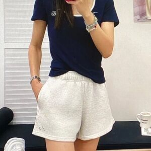 ALO Yoga Light Gray Athletic Shorts